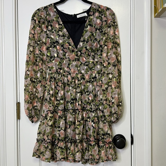 NWT Lush Pink and Green Ruffled Tiered Sundress - Picture 3 of 11